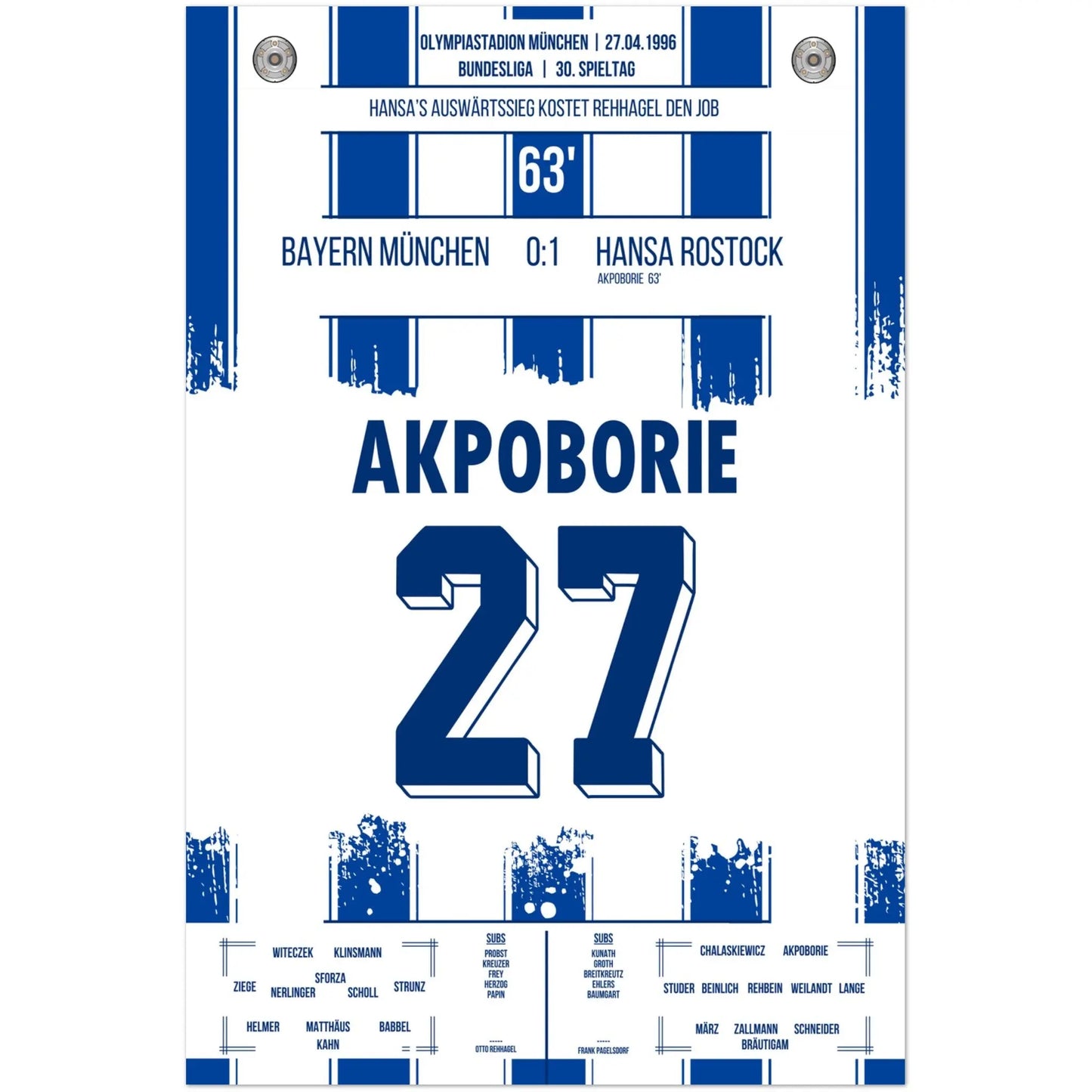 Rostock's victory at the <tc>Bayern</tc> in the promotion season 1995/96