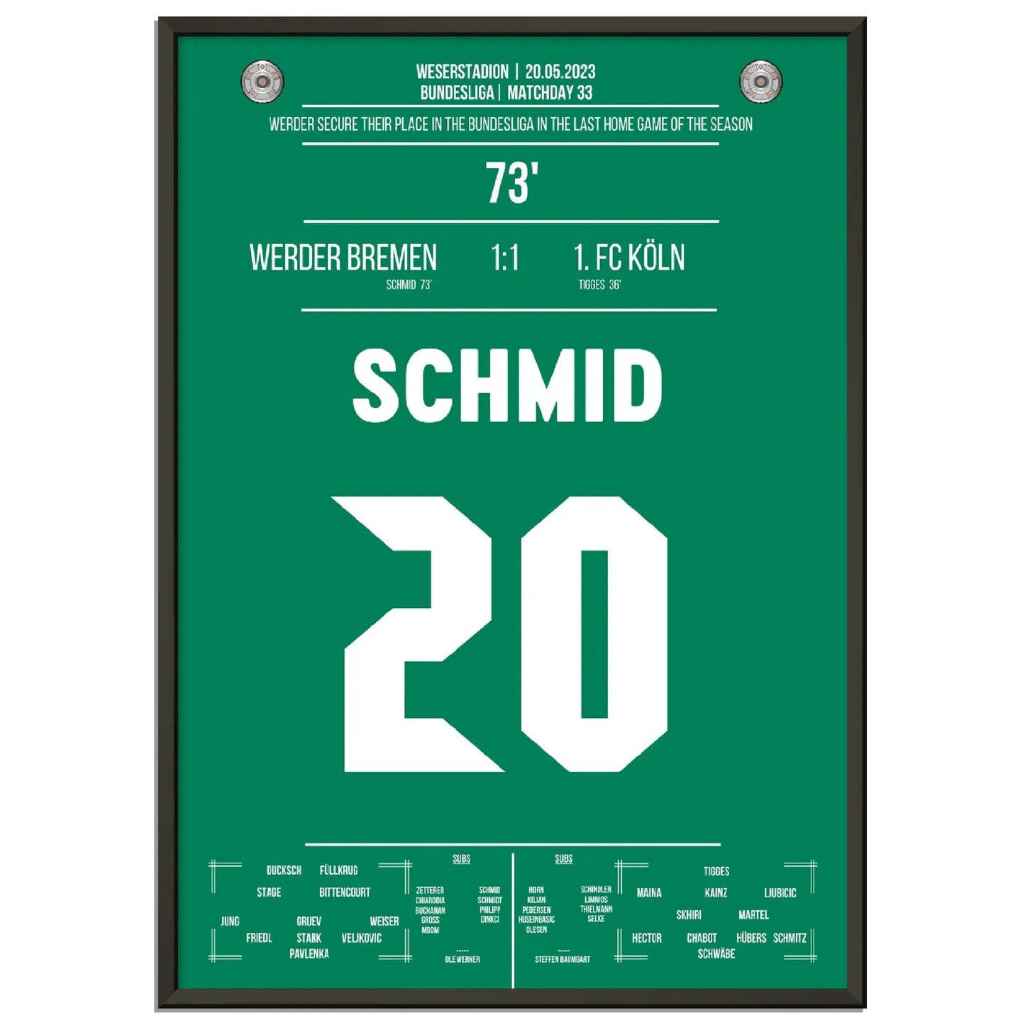Bremen sichert den Klassenerhalt im letzten Bundesliga Heimspiel der Saison 22/23