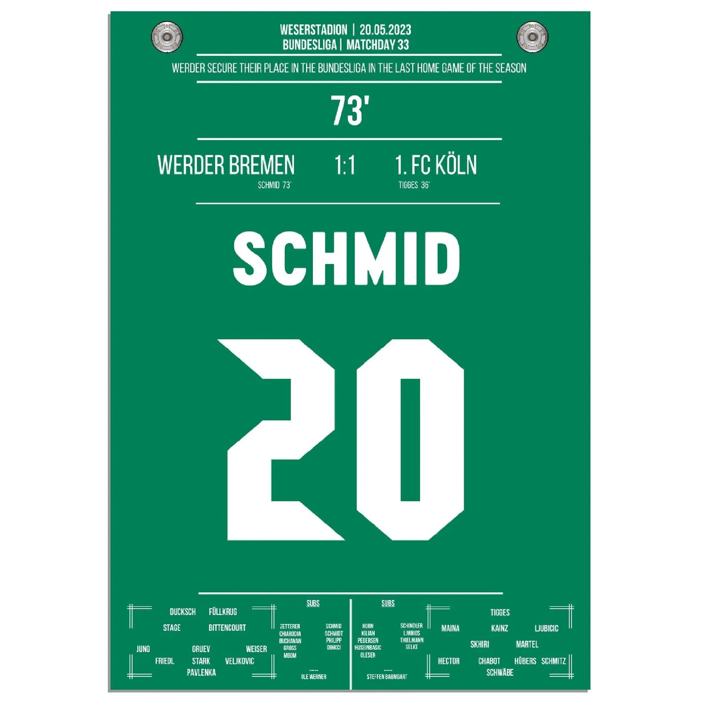Bremen sichert den Klassenerhalt im letzten Bundesliga Heimspiel der Saison 22/23