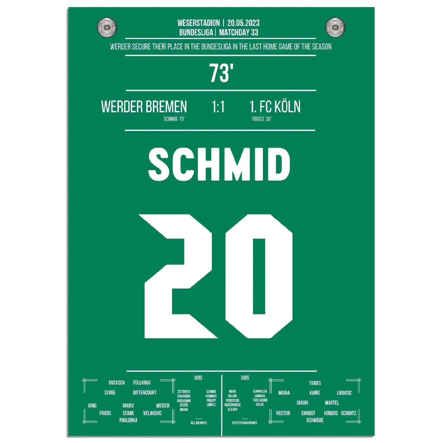 Bremen sichert den Klassenerhalt im letzten Bundesliga Heimspiel der Saison 22/23