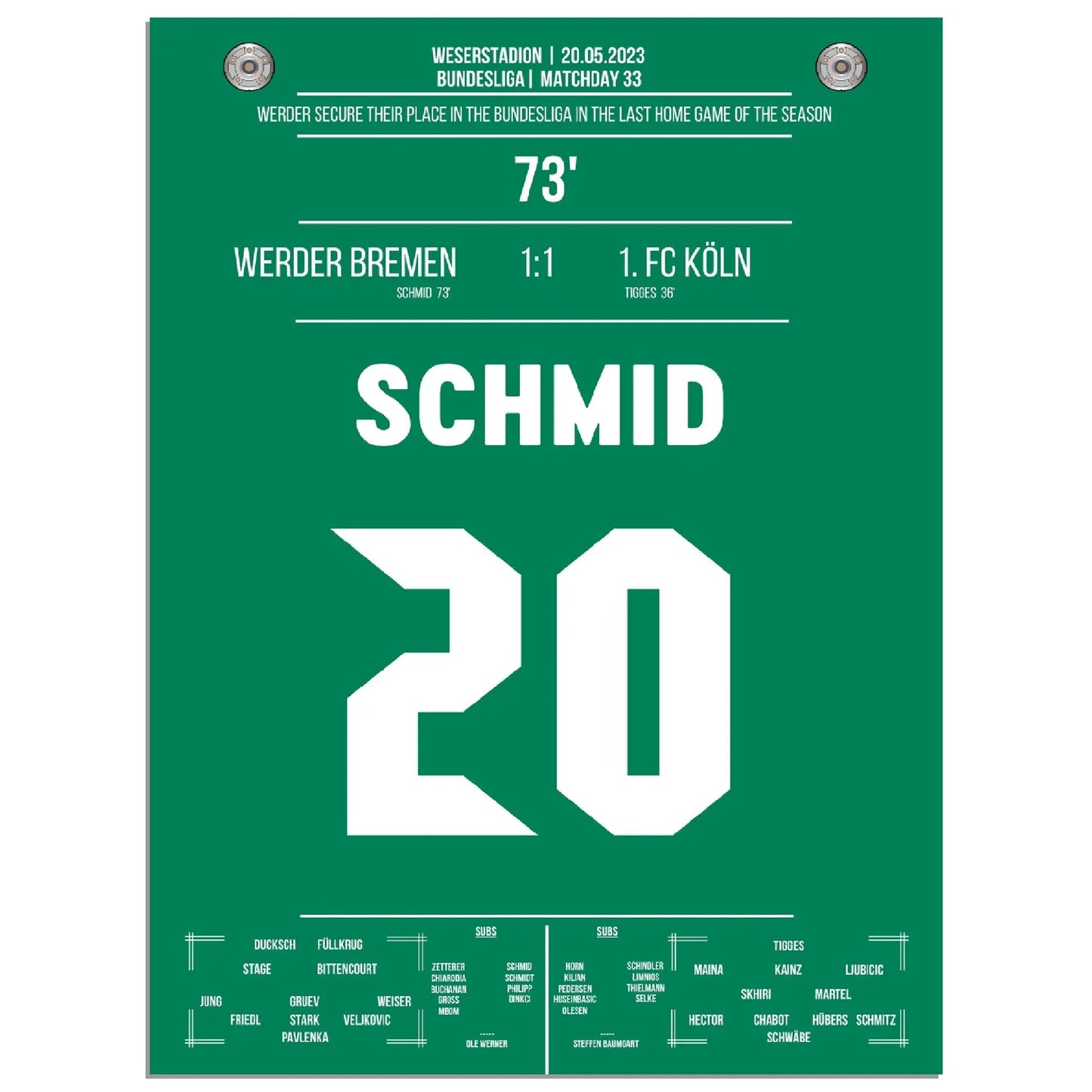 Bremen sichert den Klassenerhalt im letzten Bundesliga Heimspiel der Saison 22/23