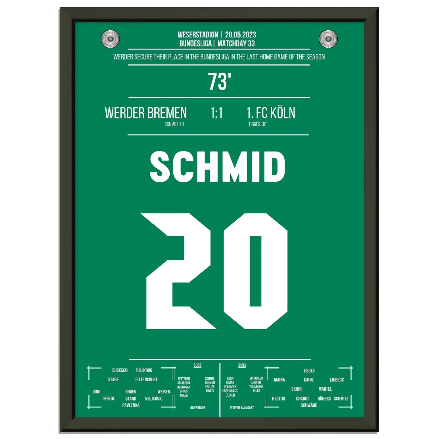 Bremen sichert den Klassenerhalt im letzten Bundesliga Heimspiel der Saison 22/23