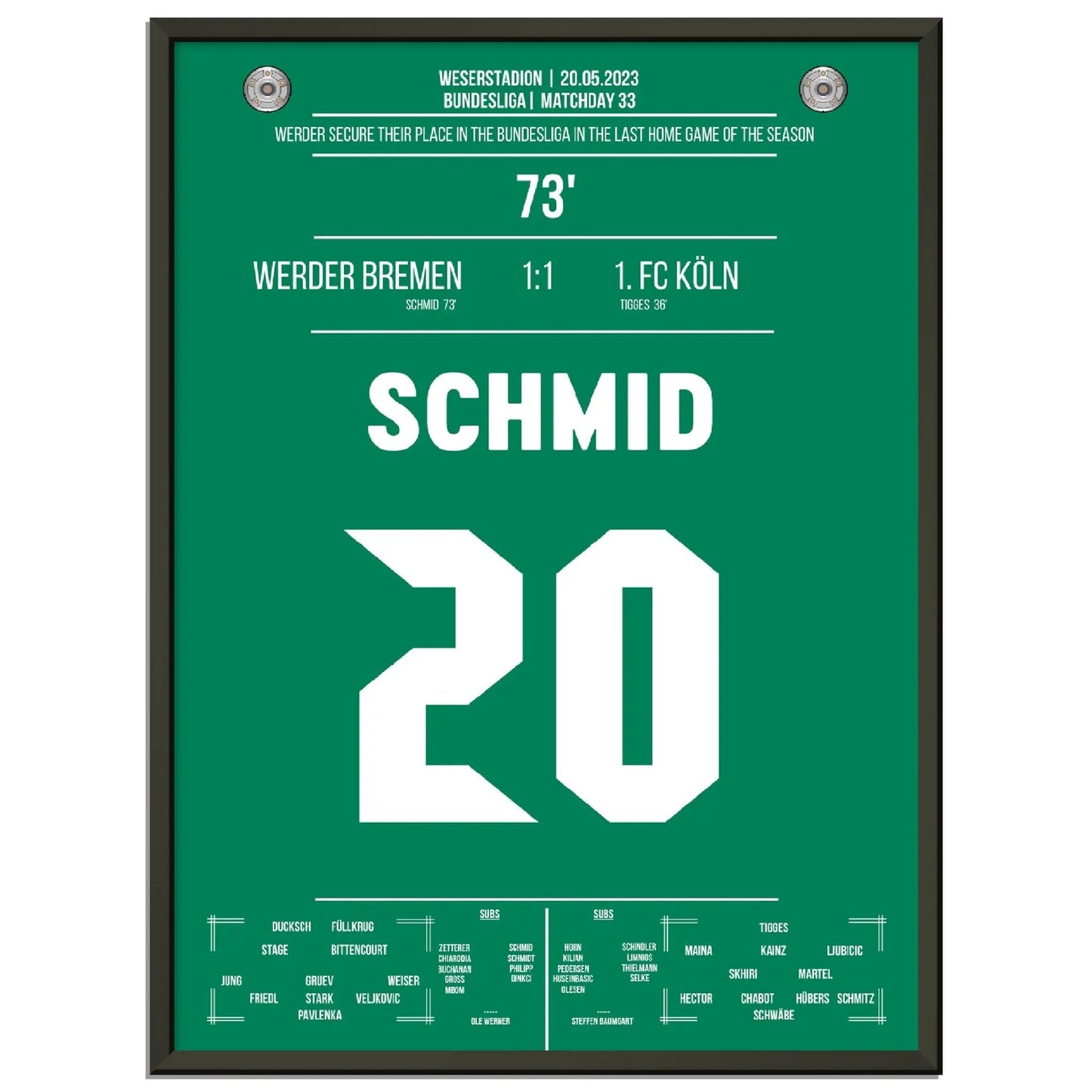 Bremen sichert den Klassenerhalt im letzten Bundesliga Heimspiel der Saison 22/23