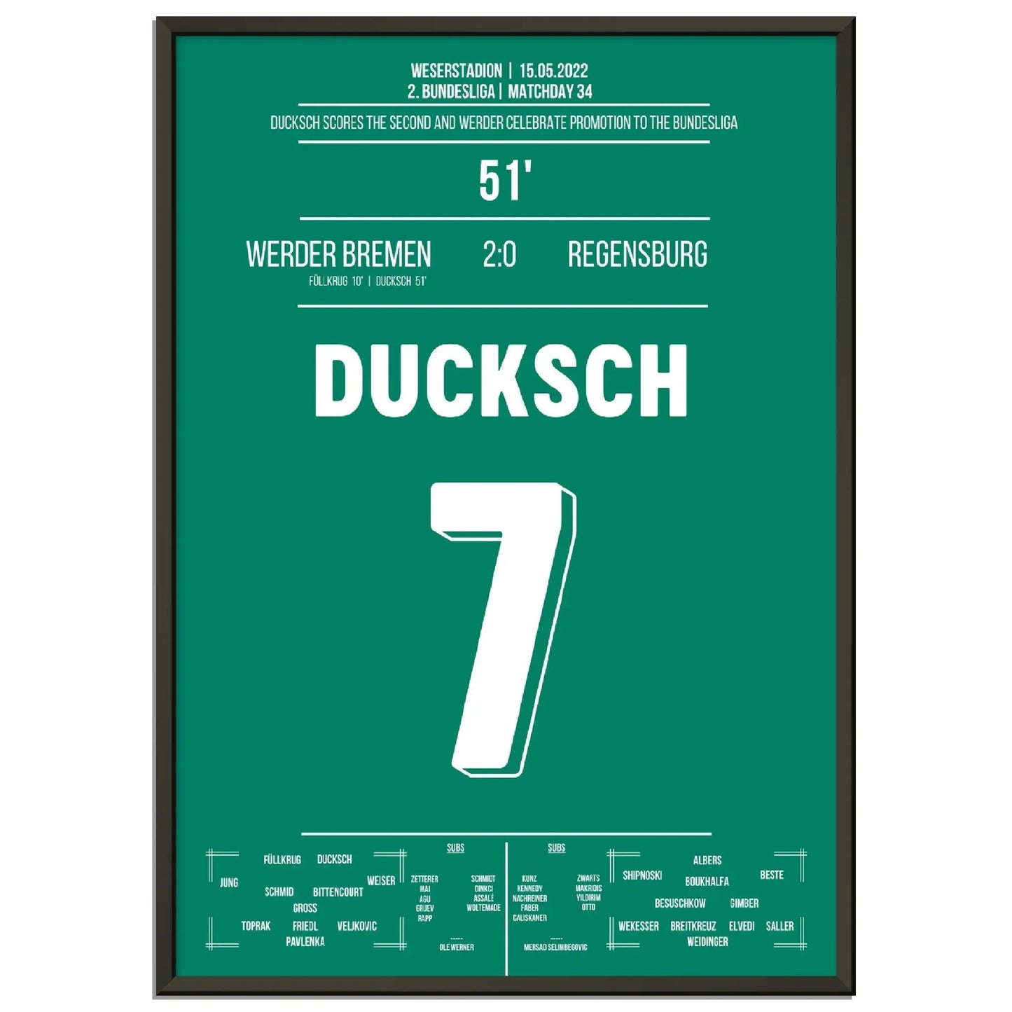 Ducksch macht Bremen's Wiederaufstieg perfekt