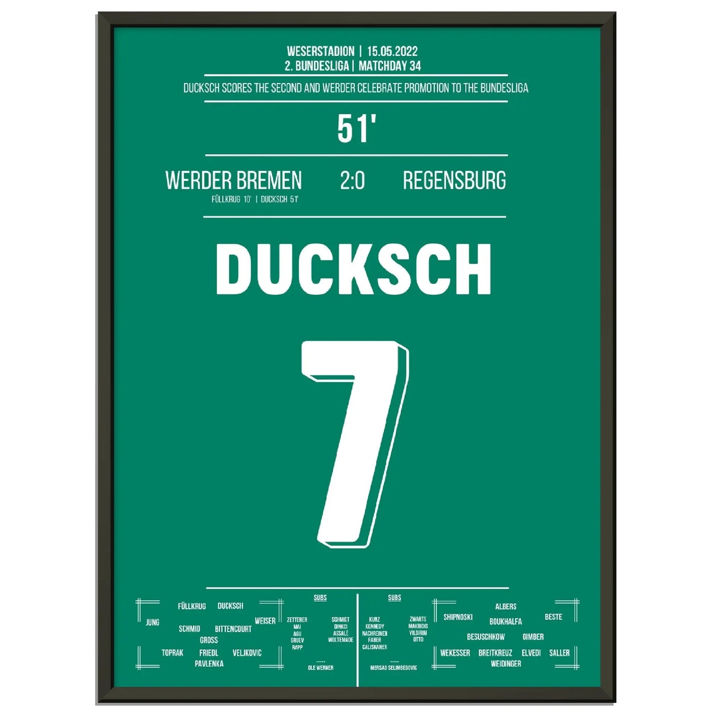 Ducksch macht Bremen's Wiederaufstieg perfekt