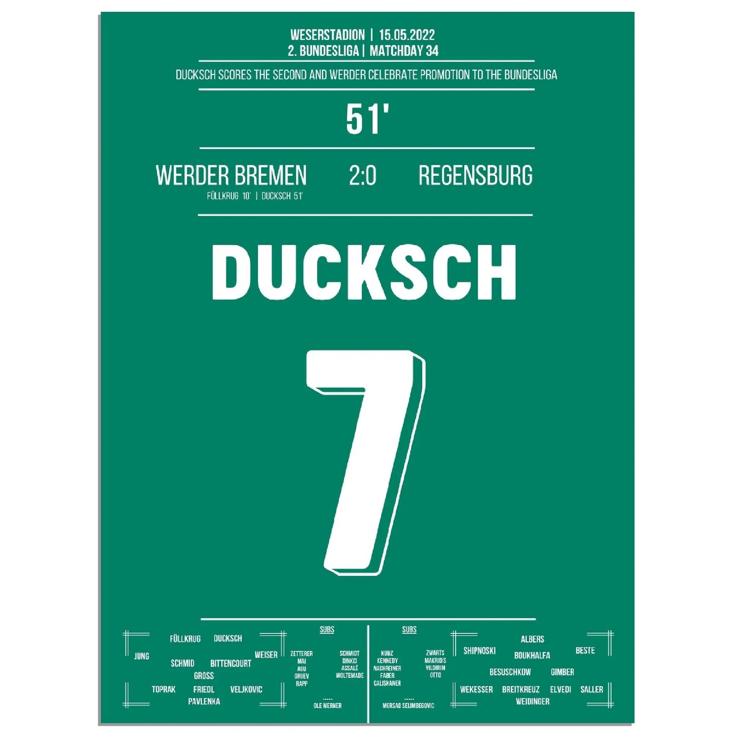 Ducksch macht Bremen's Wiederaufstieg perfekt