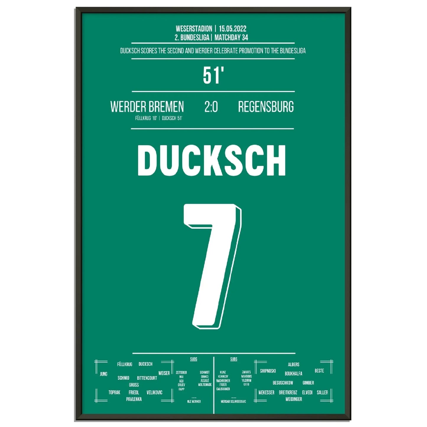 Ducksch macht Bremen's Wiederaufstieg perfekt