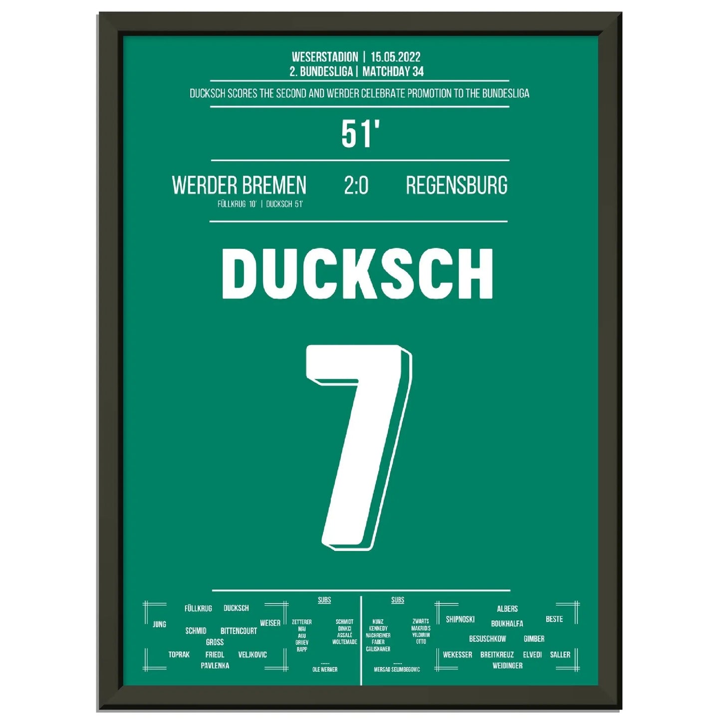 Ducksch macht Bremen's Wiederaufstieg perfekt