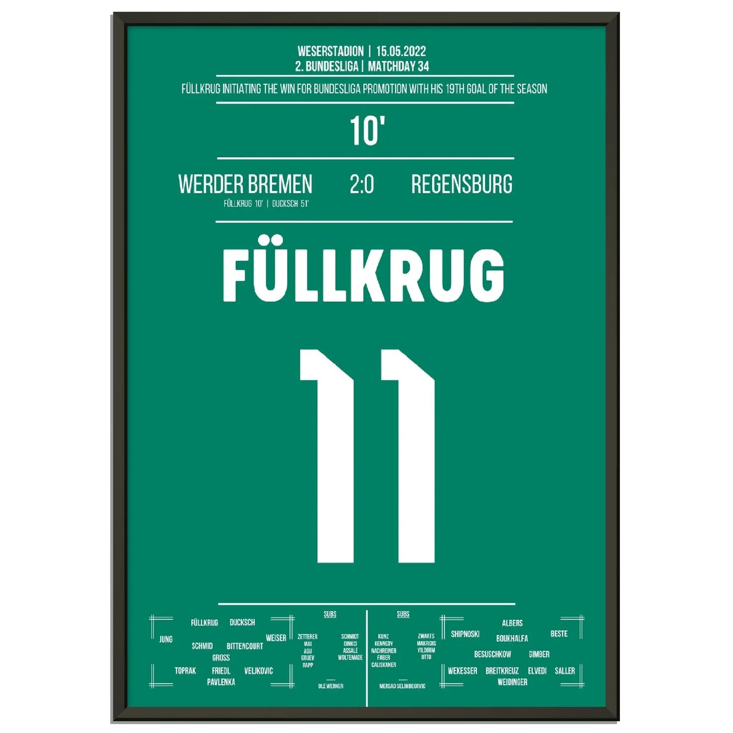 Füllkrug's Führungstreffer zum Aufstieg in die Bundesliga