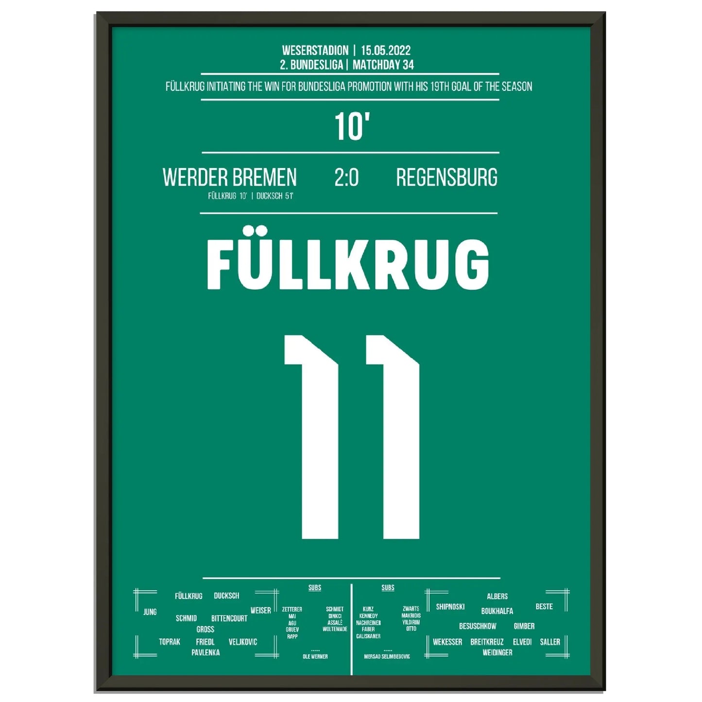 Füllkrug's Führungstreffer zum Aufstieg in die Bundesliga