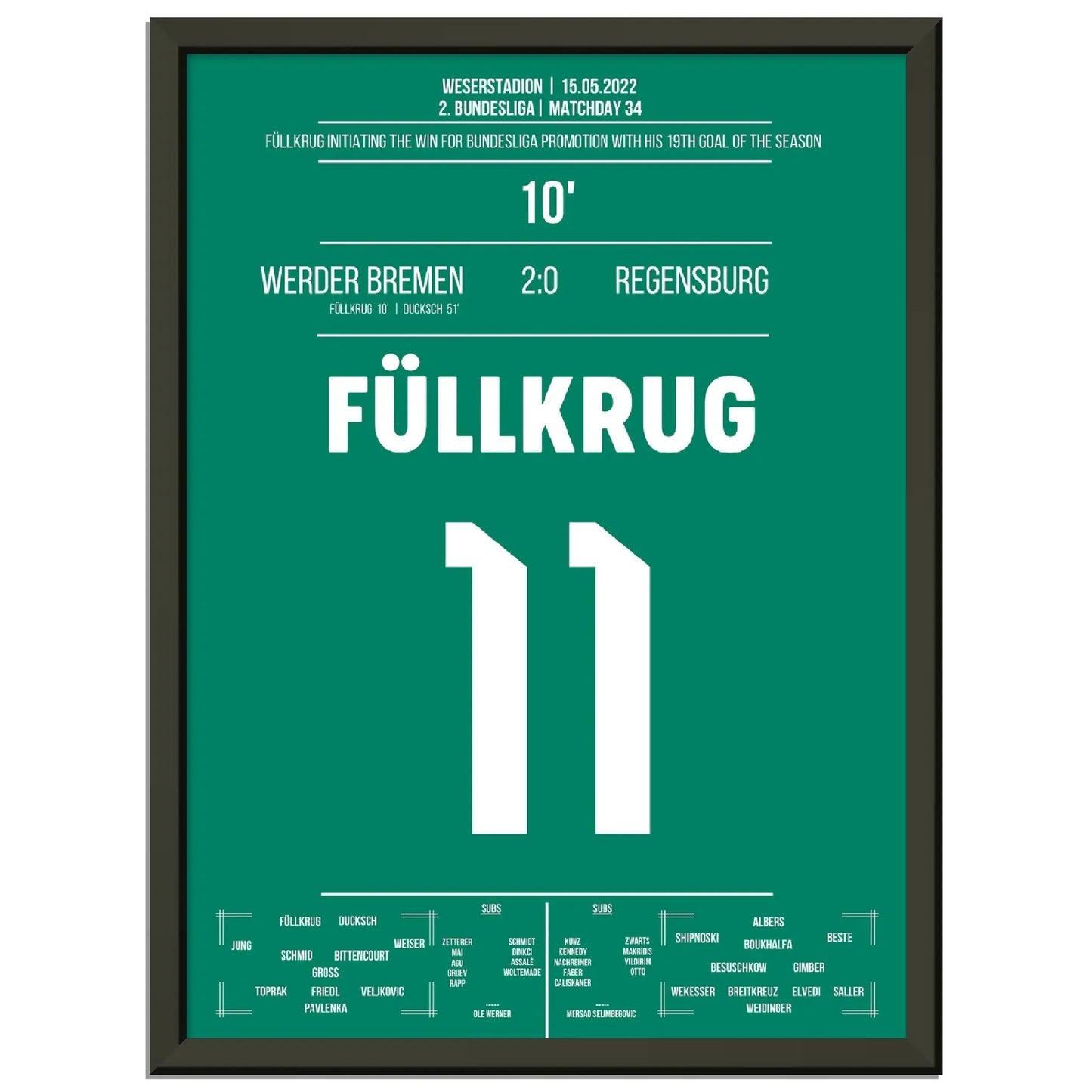 Füllkrug's Führungstreffer zum Aufstieg in die Bundesliga
