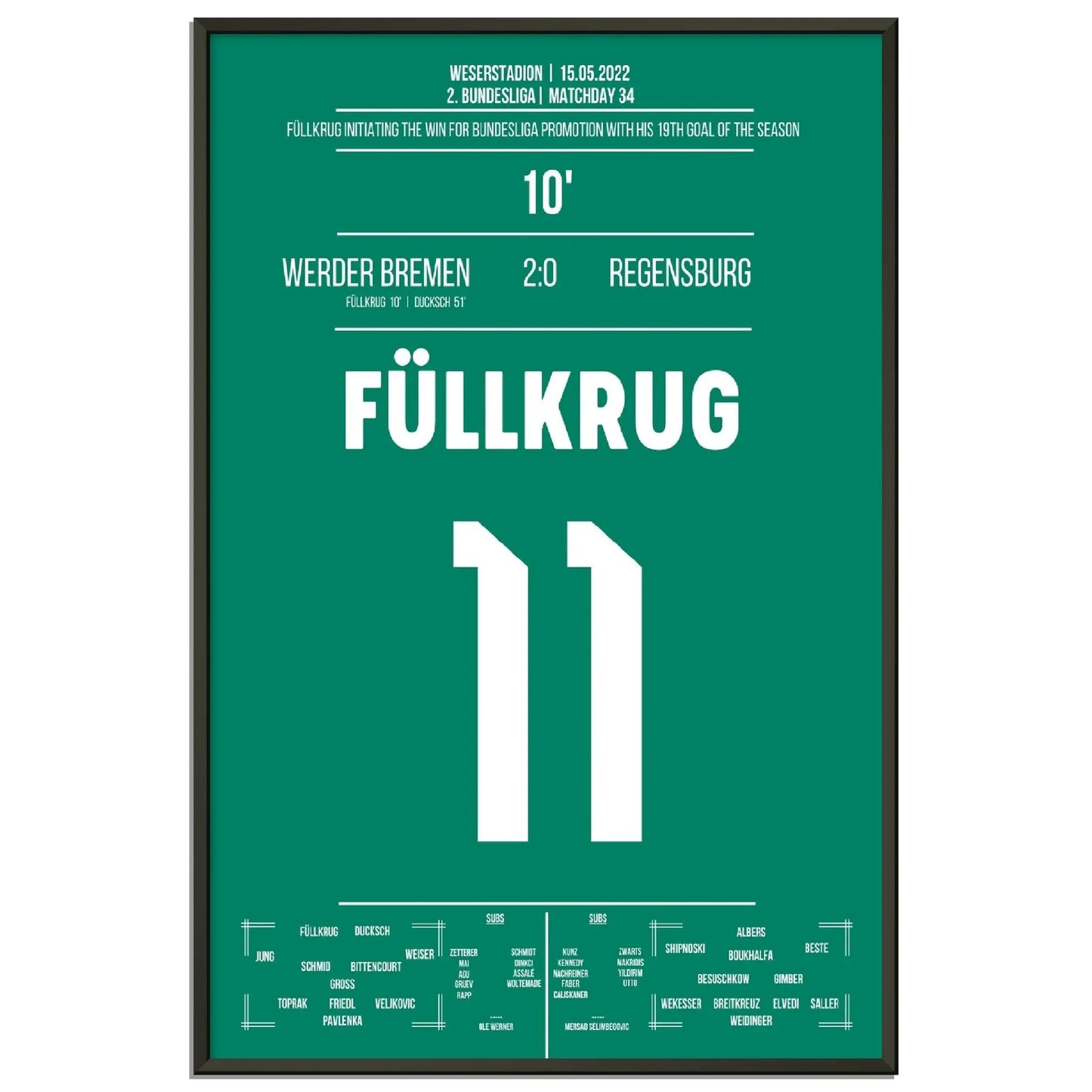 Füllkrug's Führungstreffer zum Aufstieg in die Bundesliga