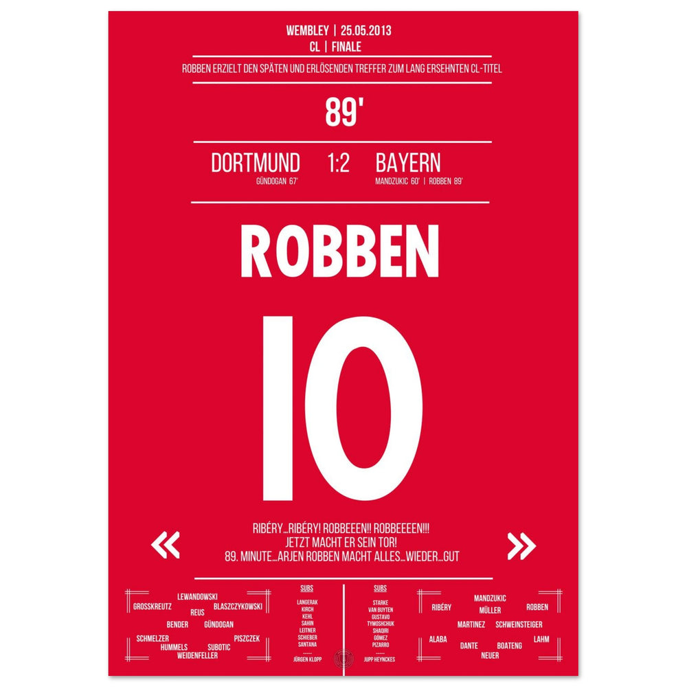 Robben mit spätem Siegtor im deutschen CL Finale - Deutsche Version