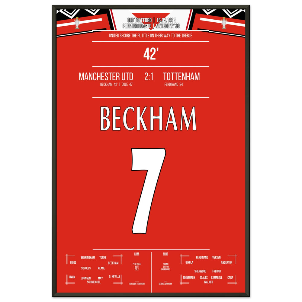 Beckham's Tor beim Gewinn der Meisterschaft 1999