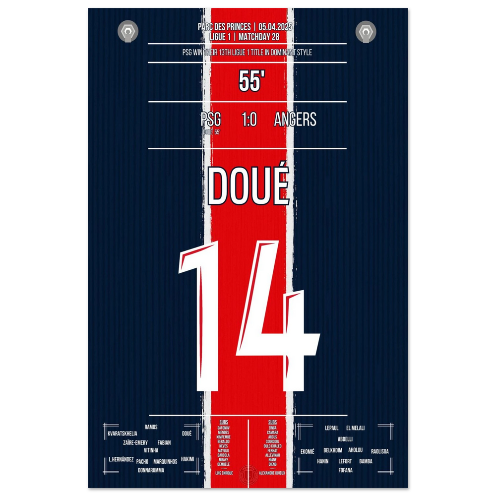 <tc>Doué scores as PSG win their 13th Ligue 1 title





</tc>
