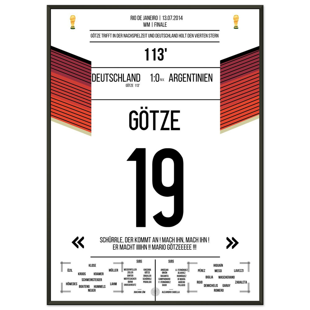 Götzes Tor zum WM-Triumph Deutschlands gegen Argentinien WM Finale 2014