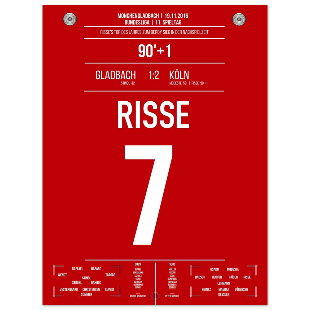 Risse's Tor des Jahres 2016 im Derby gegen Mönchengladbach