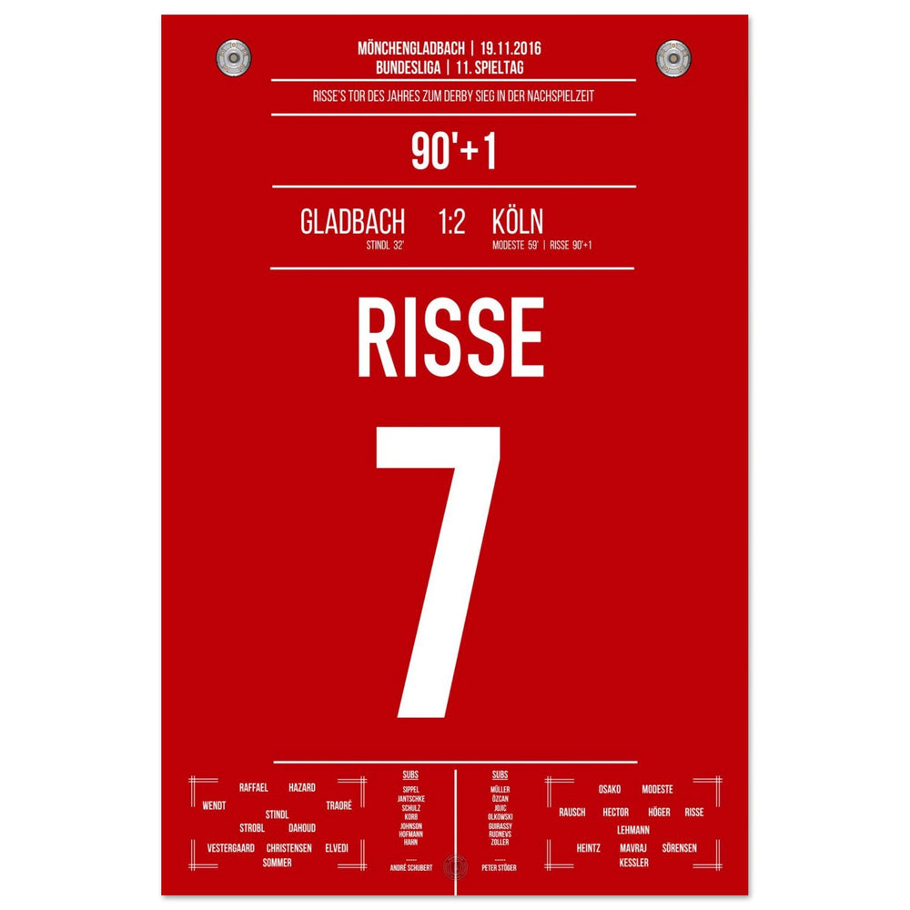 Risse's Tor des Jahres 2016 im Derby gegen Mönchengladbach