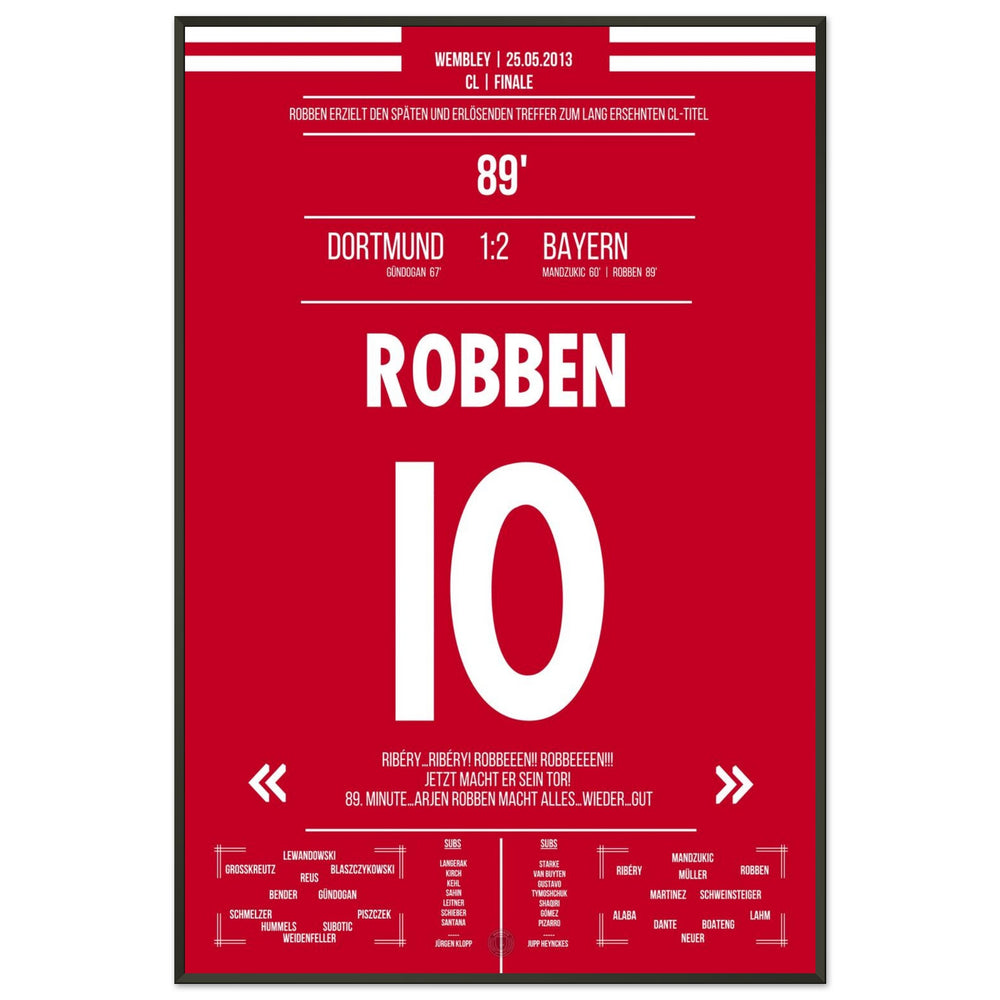 Robben with late winning goal in the German CL final - German version