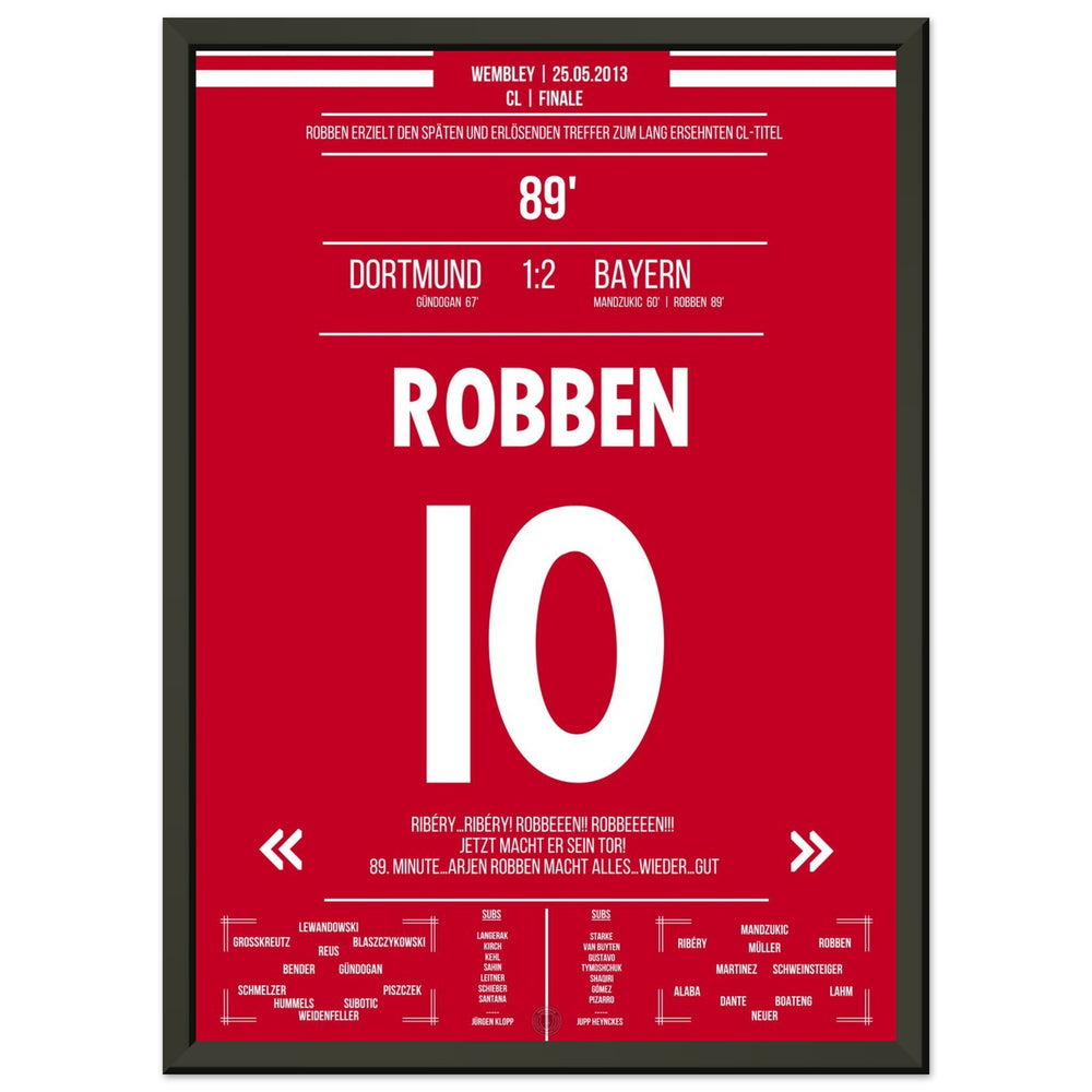 Robben with late winning goal in the German CL final - German version