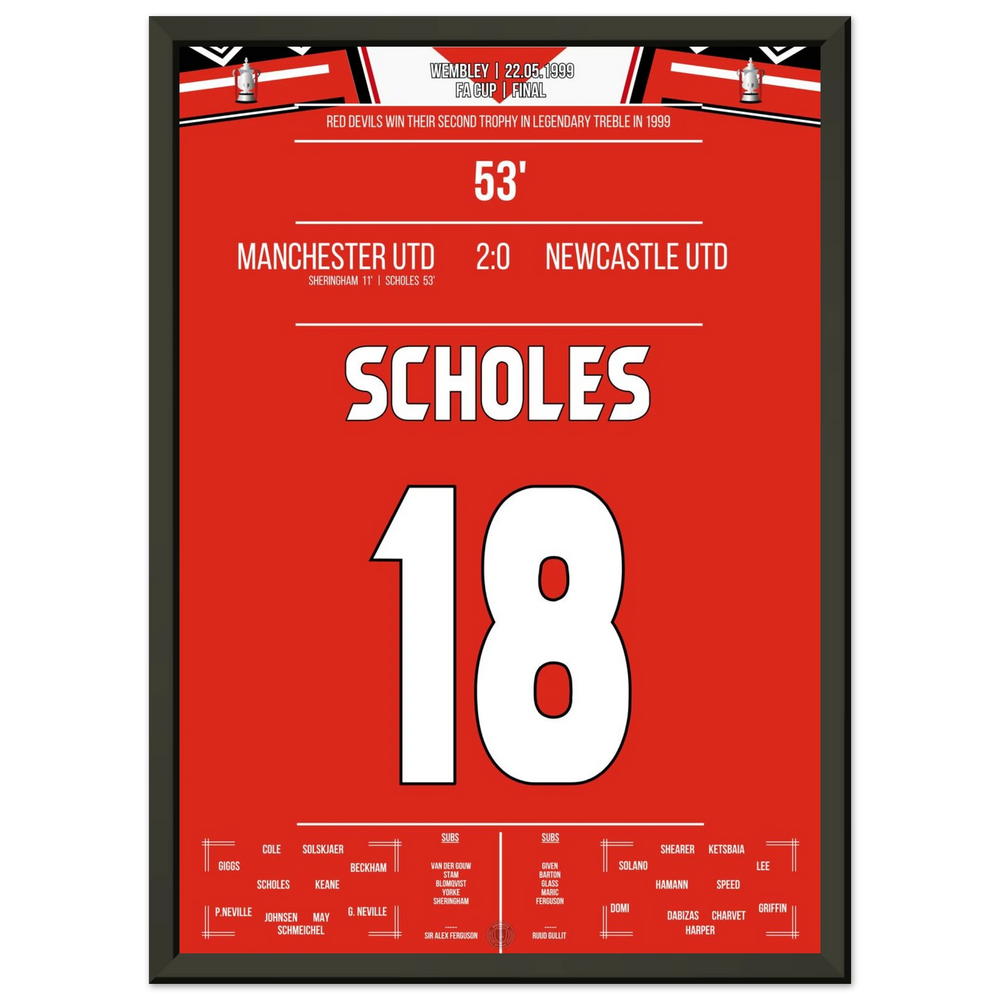 Scholes trifft bei United's Pokaltriumph in Wembley in der Treble-Saison