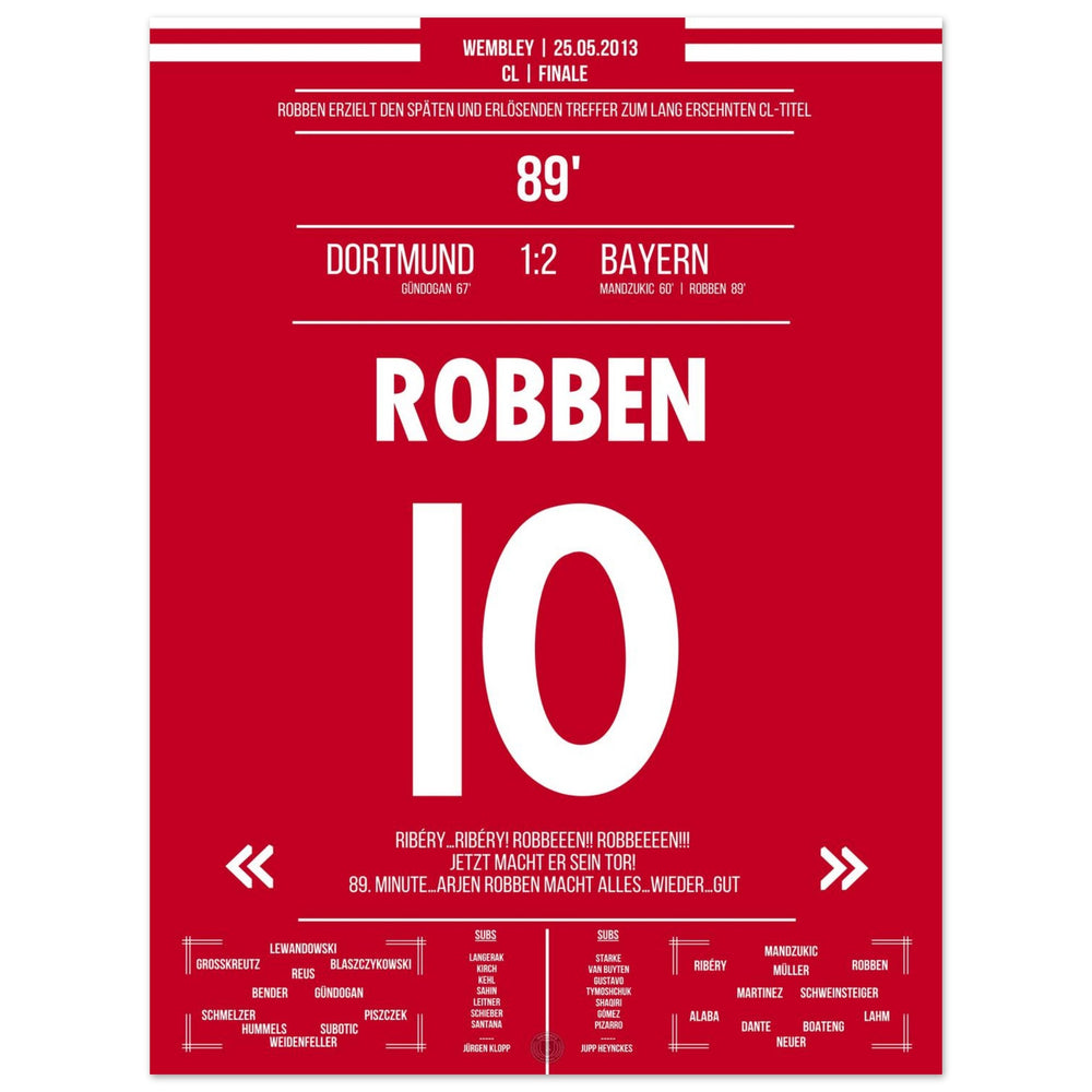 Robben with late winning goal in the German CL final - German version