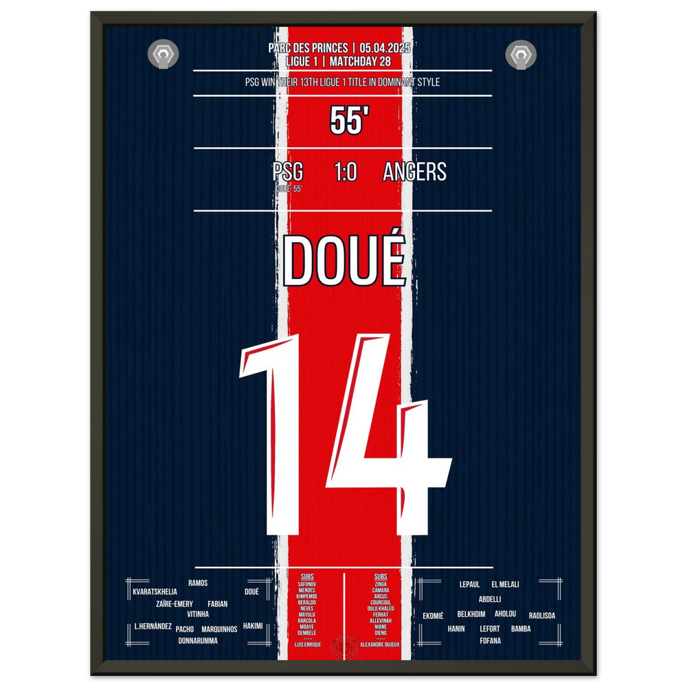 <tc>Doué scores as PSG win their 13th Ligue 1 title





</tc>