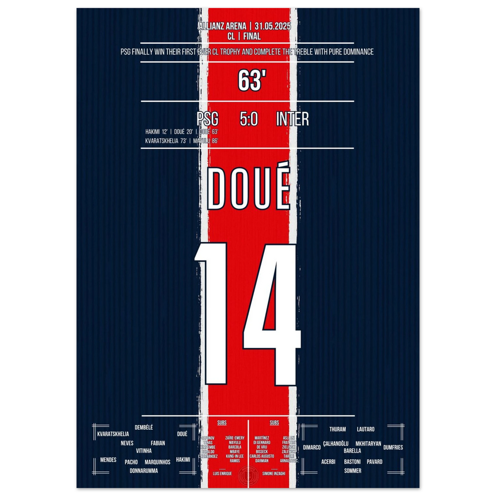 <tc>Two goals for the ages: Doué gives Paris immortal glory in Munich!





</tc>