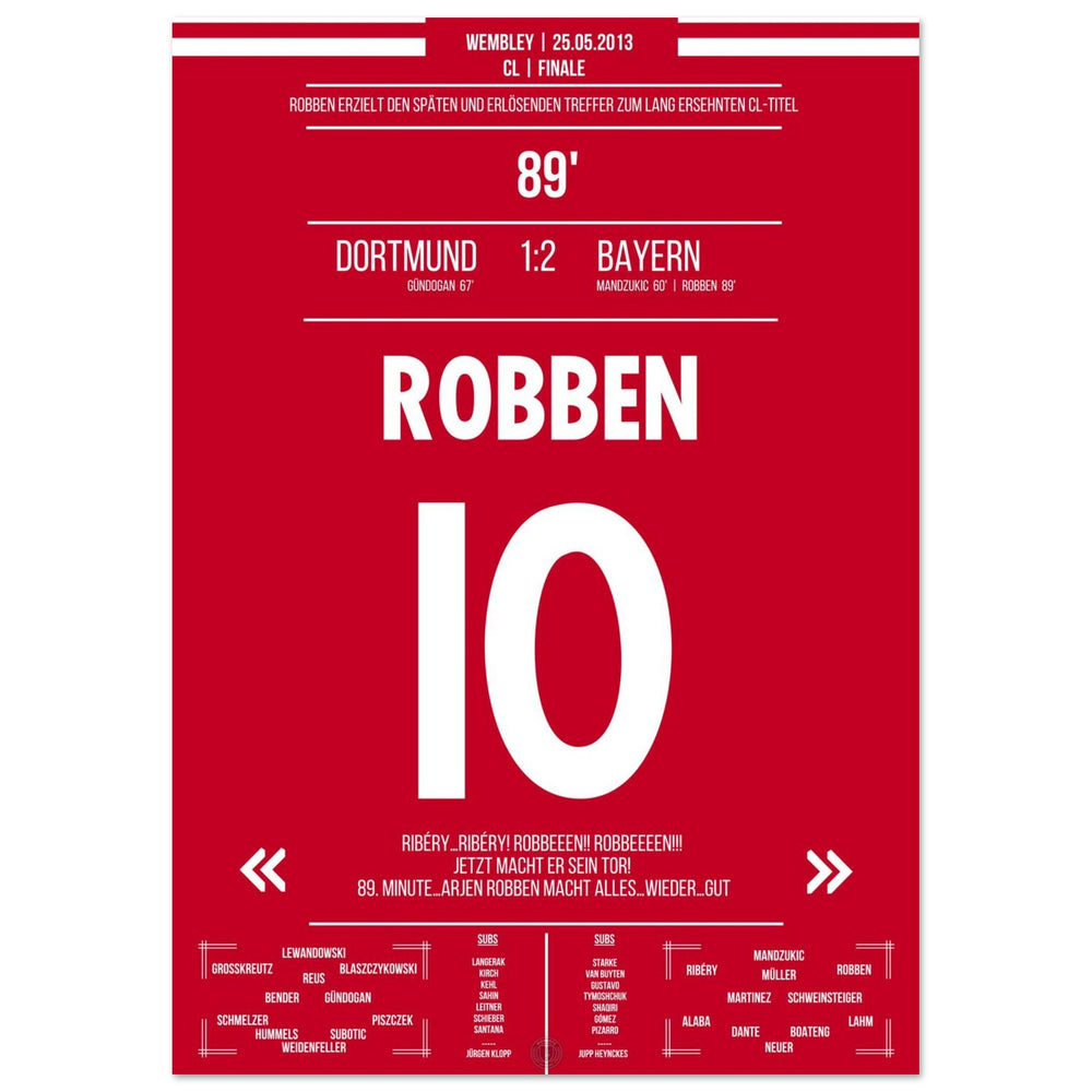 Robben with late winning goal in the German CL final - German version