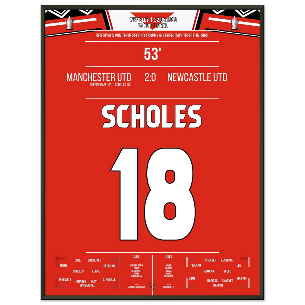 Scholes trifft bei United's Pokaltriumph in Wembley in der Treble-Saison