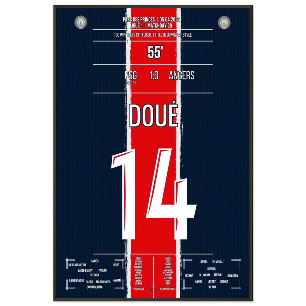 <tc>Doué scores as PSG win their 13th Ligue 1 title





</tc>