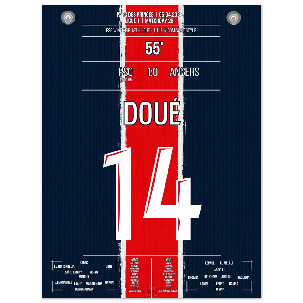 <tc>Doué scores as PSG win their 13th Ligue 1 title





</tc>