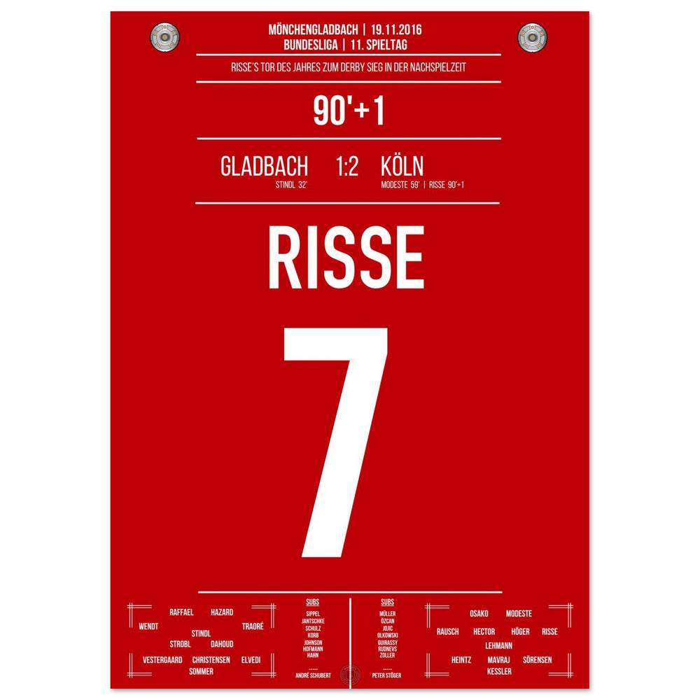 Risse's Tor des Jahres 2016 im Derby gegen Mönchengladbach