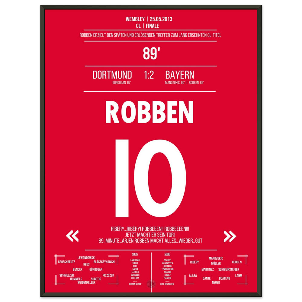 Robben mit spätem Siegtor im deutschen CL Finale - Deutsche Version
