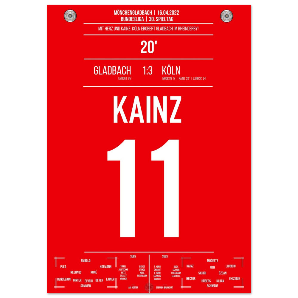 Kölner Derby-Sieg in Mönchengladbach Bundesliga Saison 2021/22