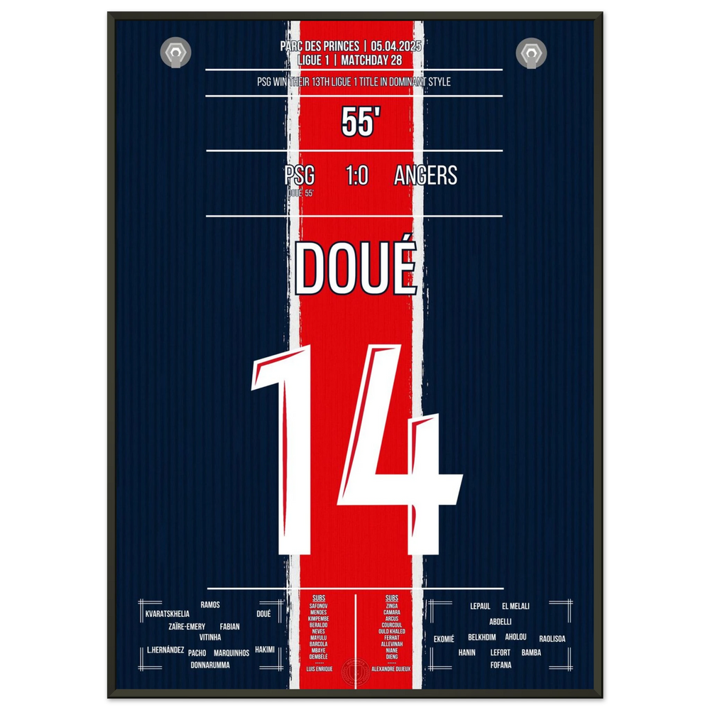<tc>Doué scores as PSG win their 13th Ligue 1 title





</tc>