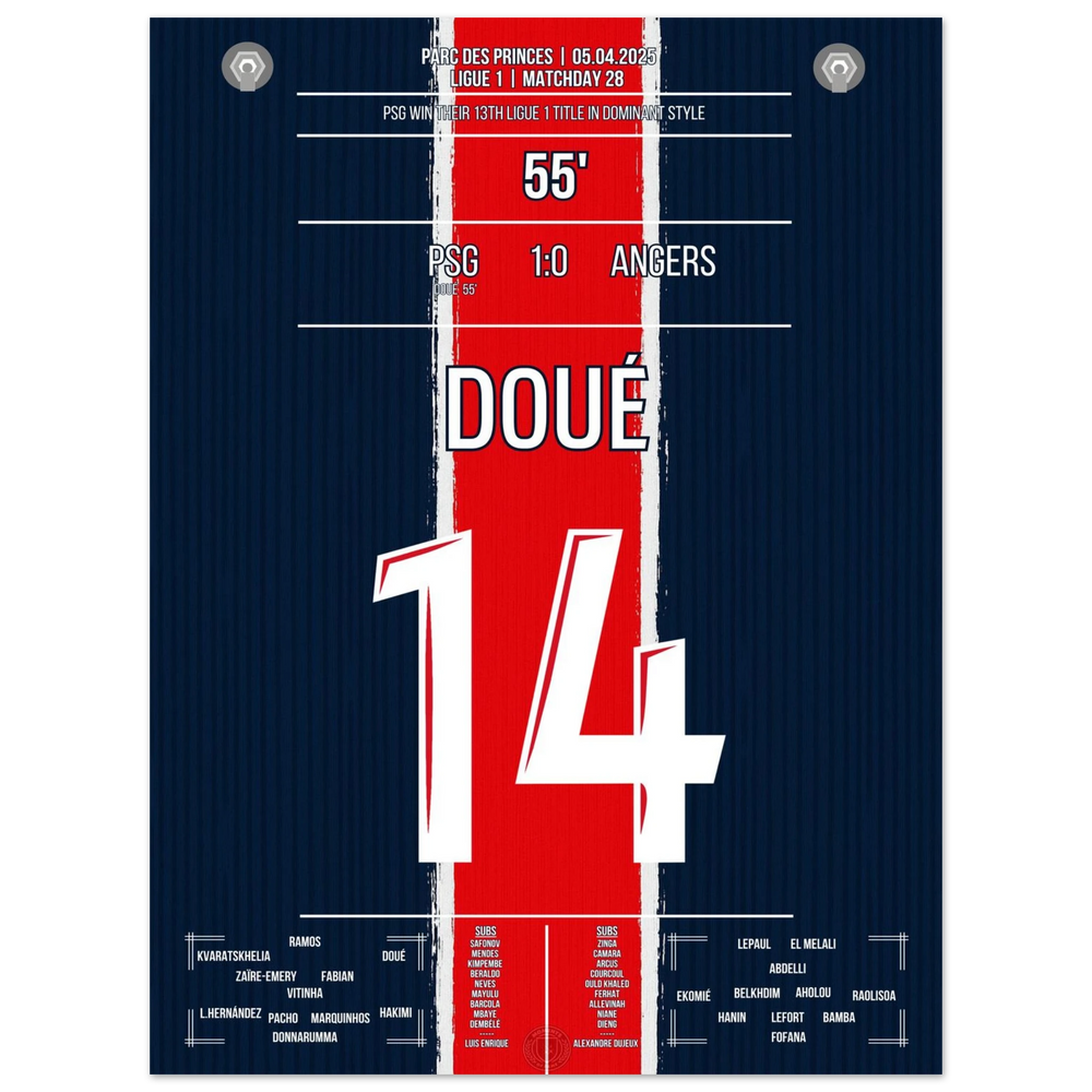 <tc>Doué scores as PSG win their 13th Ligue 1 title





</tc>
