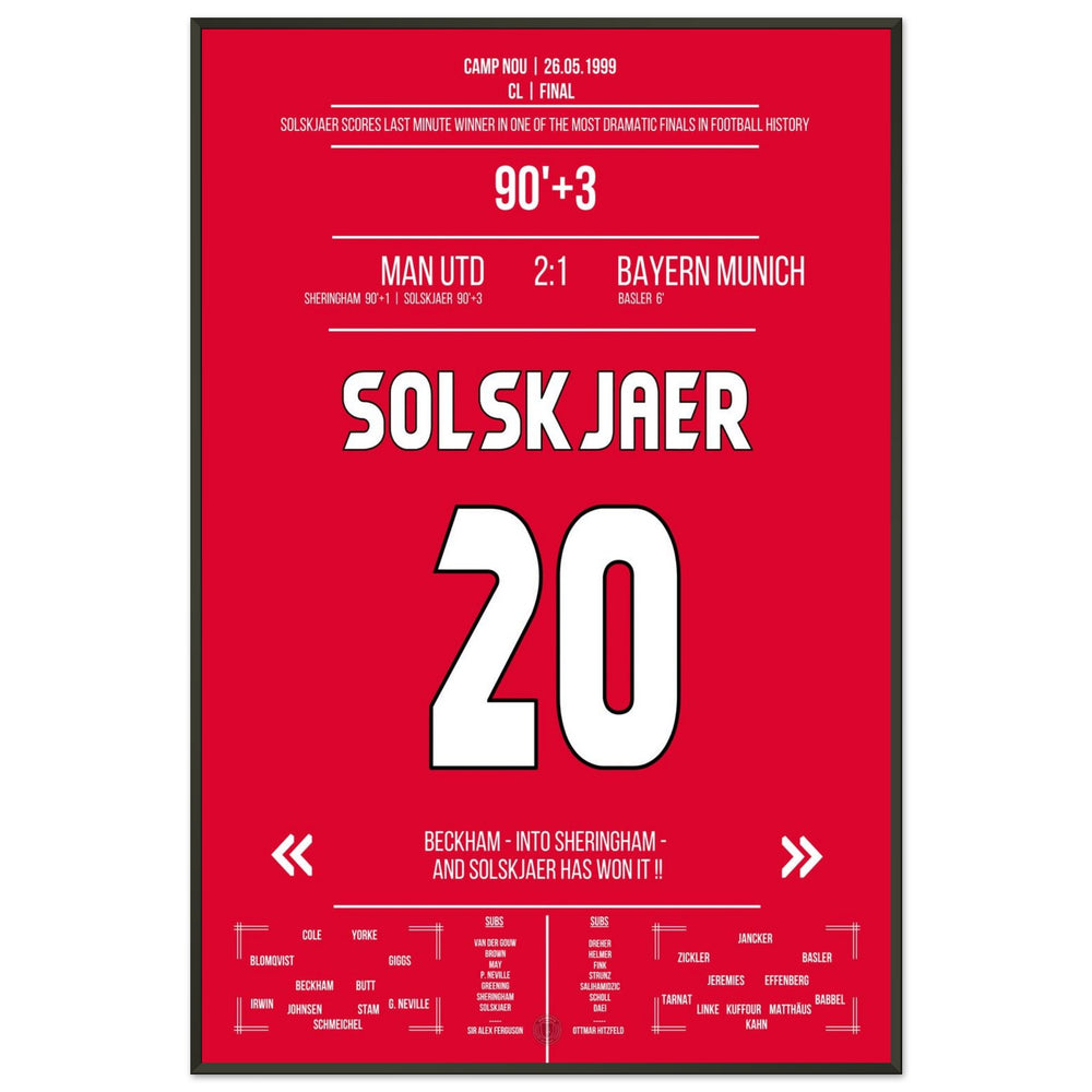 Solskjaer trifft im denkwürdigsten Comeback der Geschichte im Finale 1999 gegen Bayern