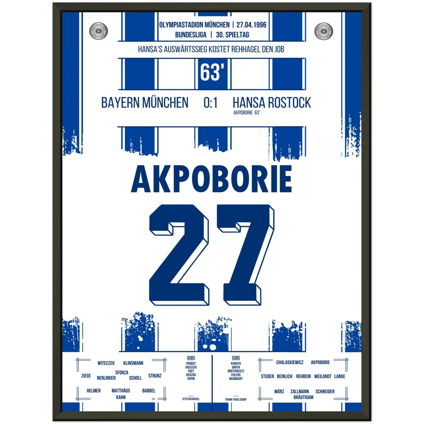 Rostock's victory at the <tc>Bayern</tc> in the promotion season 1995/96