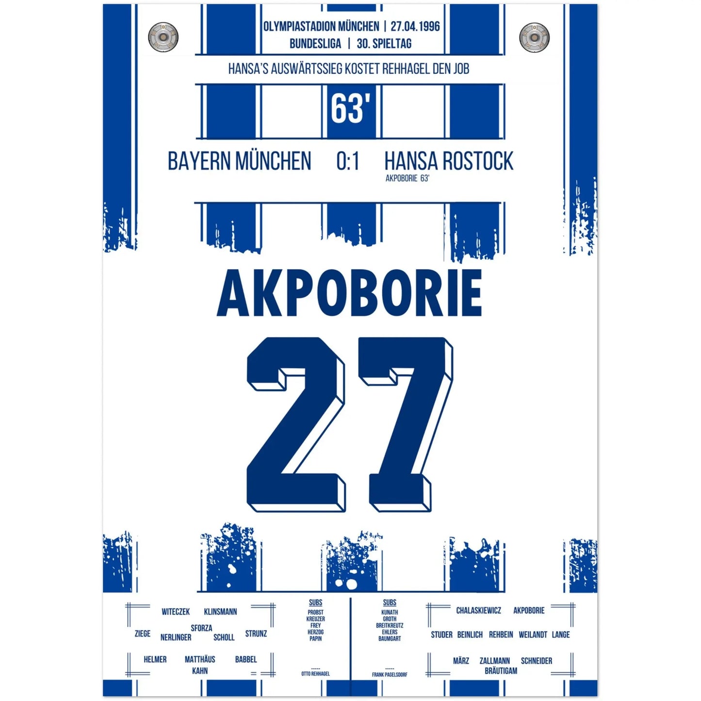 Rostock's victory at the <tc>Bayern</tc> in the promotion season 1995/96