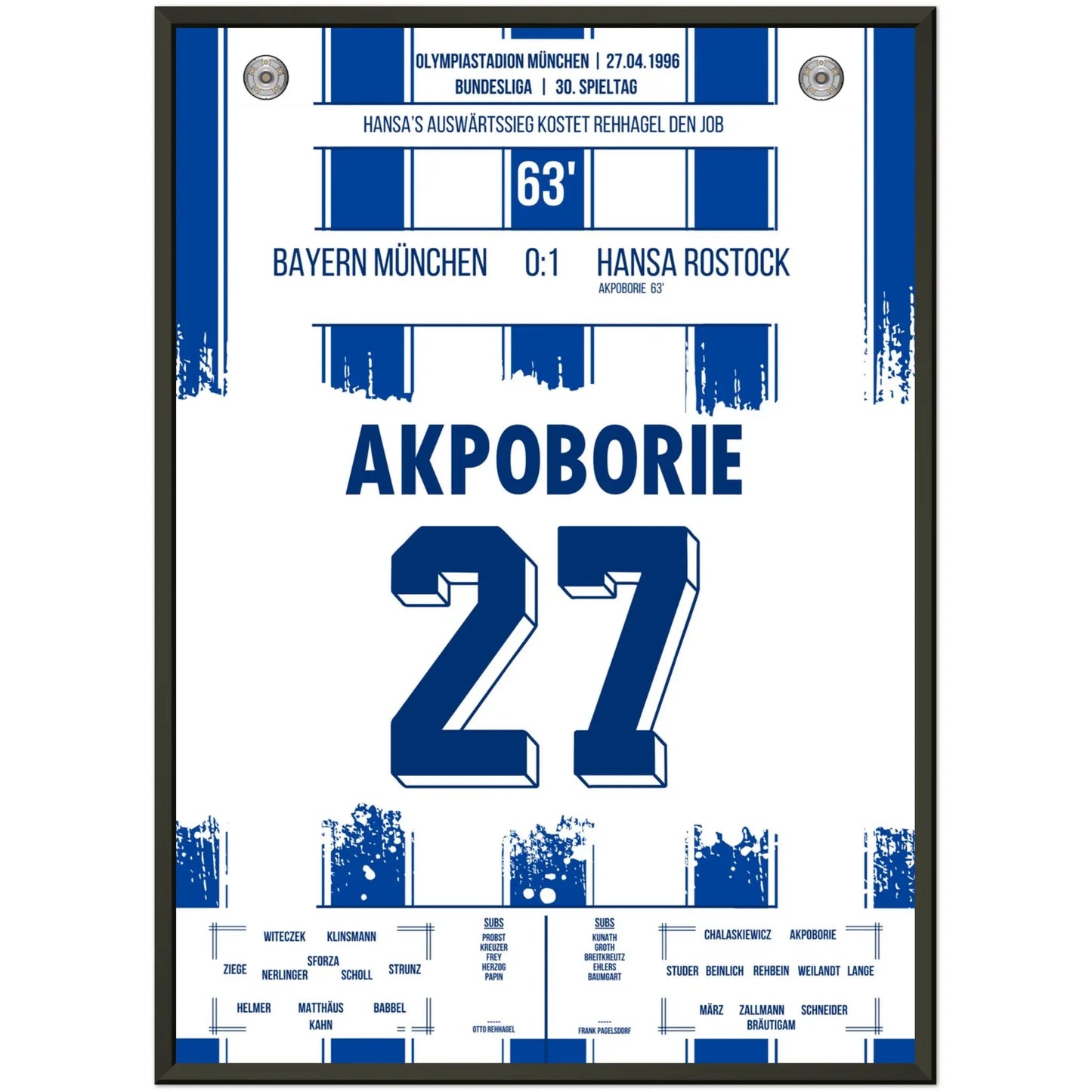 Rostock's victory at the <tc>Bayern</tc> in the promotion season 1995/96