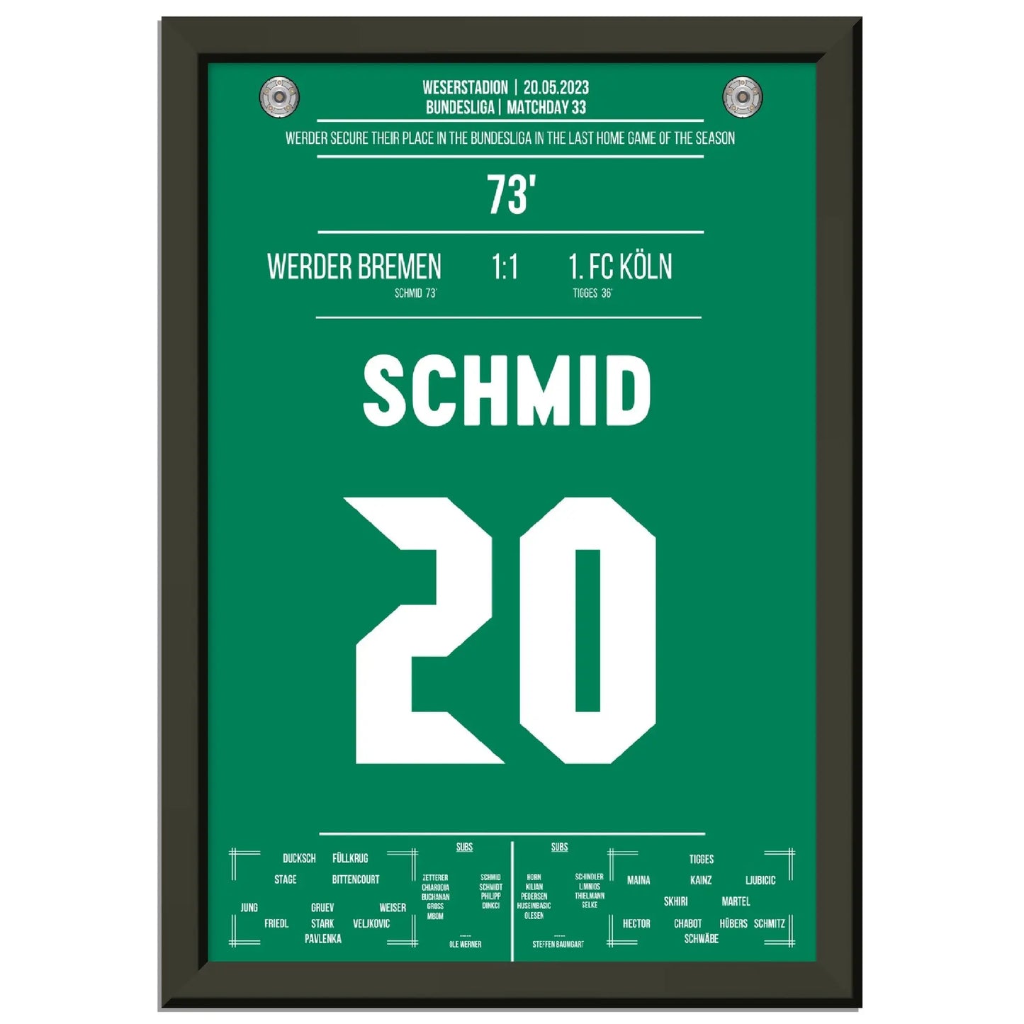 Bremen sichert den Klassenerhalt im letzten Bundesliga Heimspiel der Saison 22/23 