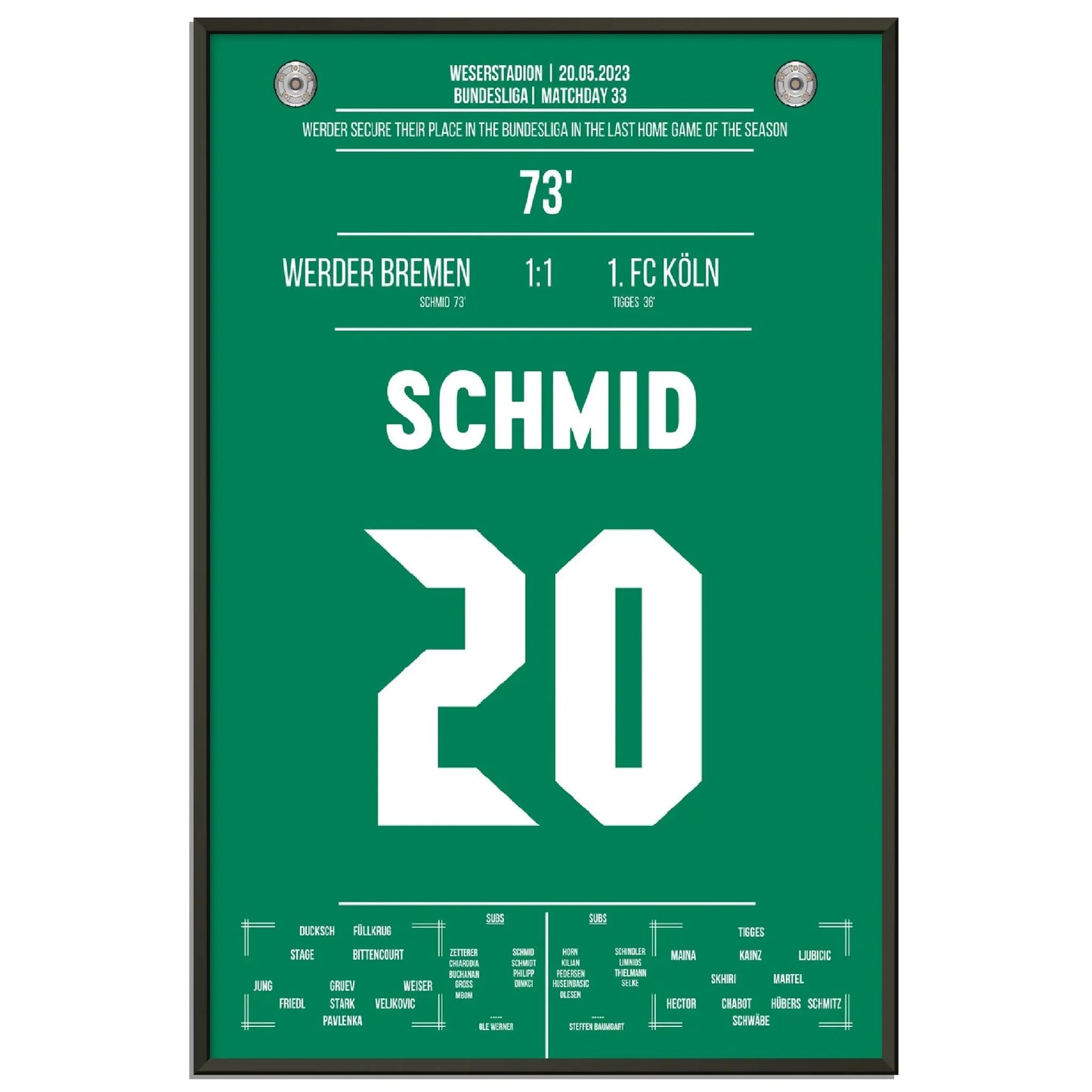 Bremen sichert den Klassenerhalt im letzten Bundesliga Heimspiel der Saison 22/23 