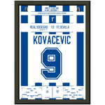 Debüt von Darko Kovacevic für Real Sociedad in 1996 A4-21x29.7-cm-8x12-Schwarzer-Aluminiumrahmen