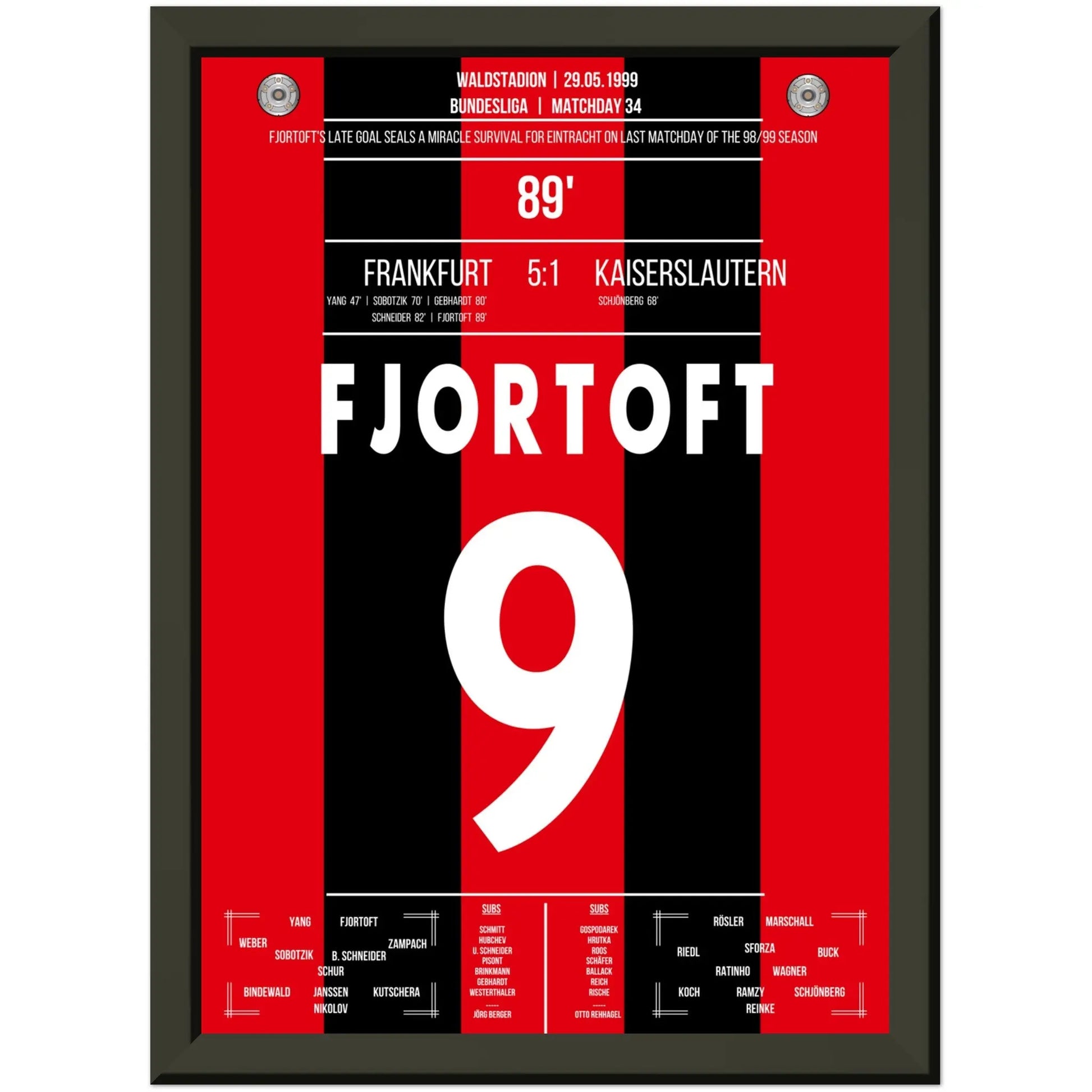Fjörtoft's Tor zum Klassenerhalt 1999 