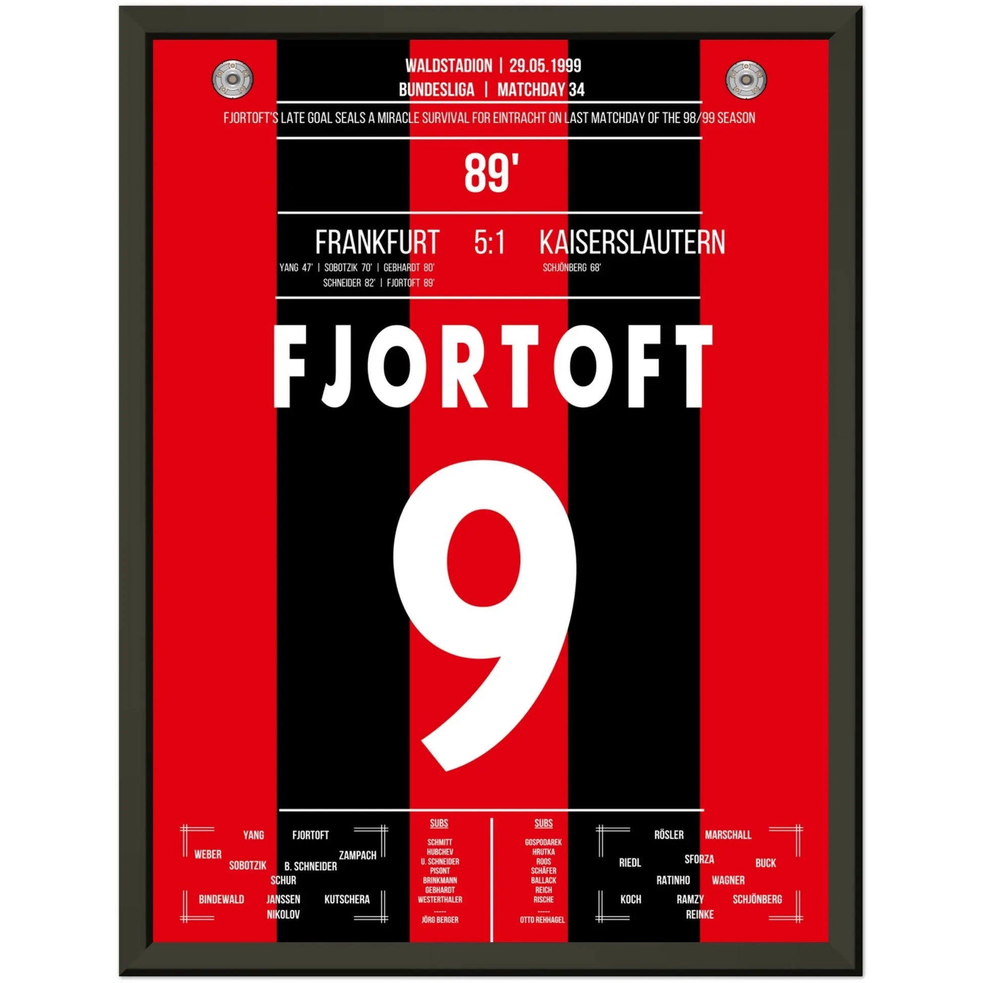 Fjörtoft's Tor zum Klassenerhalt 1999 