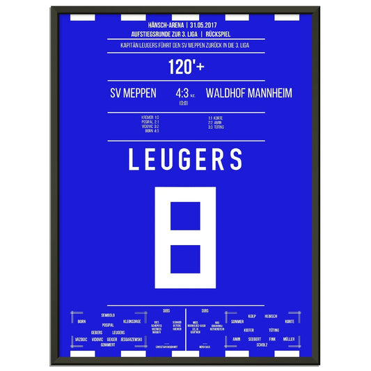 Kapitän-Leugers führt Meppen zurück in die 3. Liga 2017 
