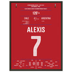 Alexis Sanchez Panenka-Penalty bei Chile's ersten Copa America Triumph 45x60-cm-18x24-Schwarzer-Aluminiumrahmen