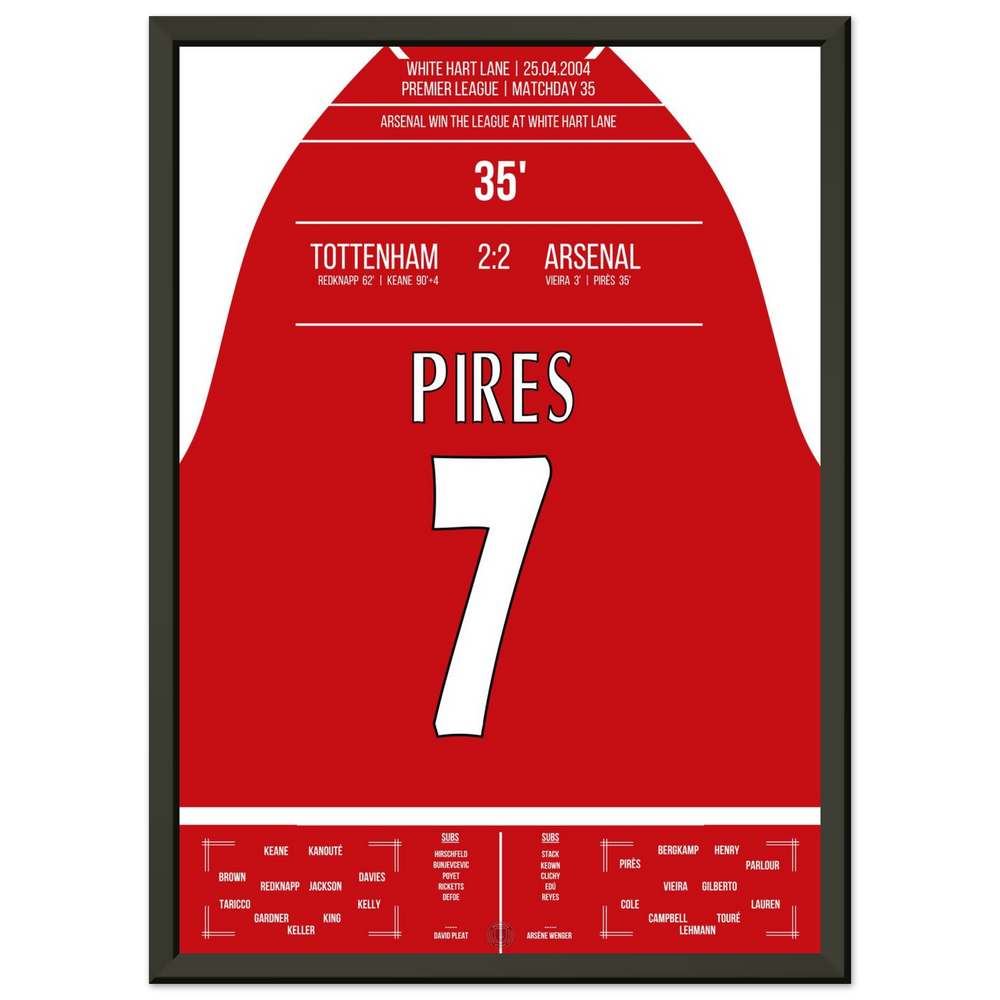 Pires' goal in the championship win at White Hart Lane in 2004
