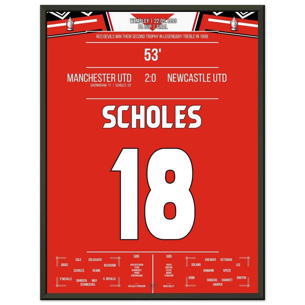 Scholes trifft bei United's Pokaltriumph in Wembley in der Treble-Saison